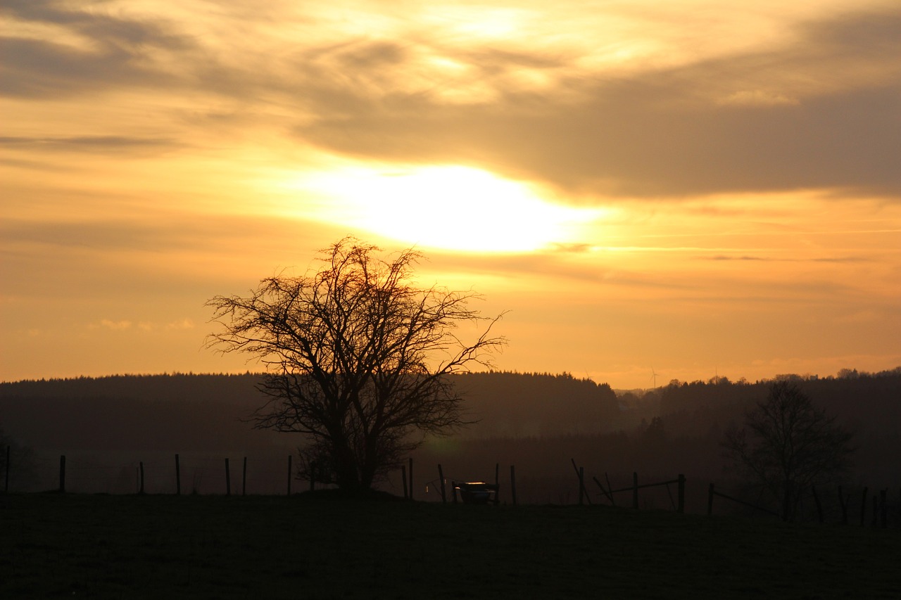 sunset landscape evening sky free photo