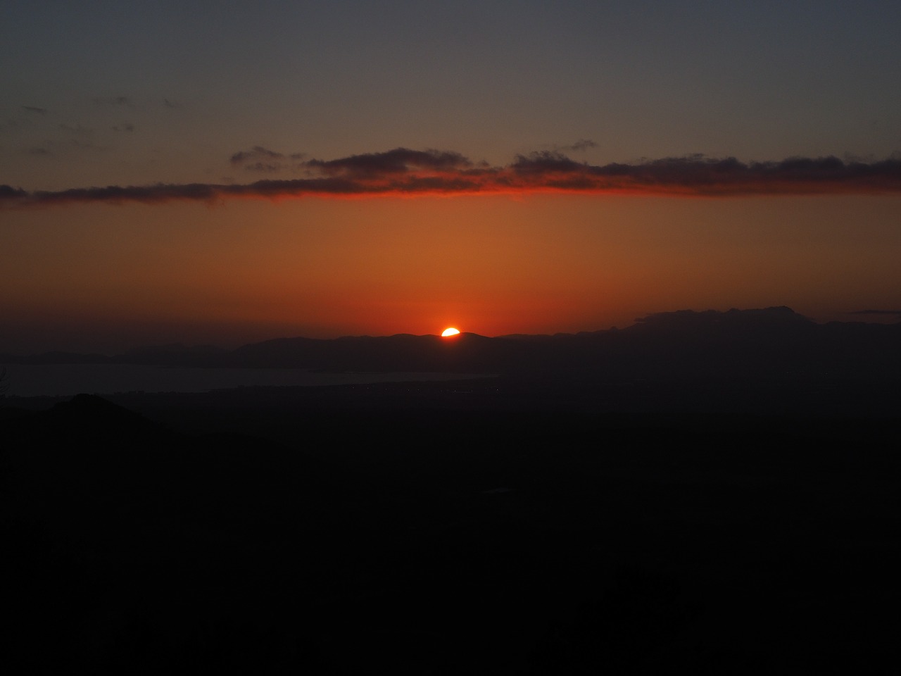 sunset solar disk fireball free photo