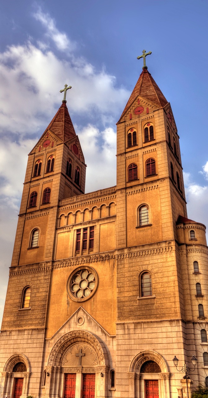 sunset church sky free photo