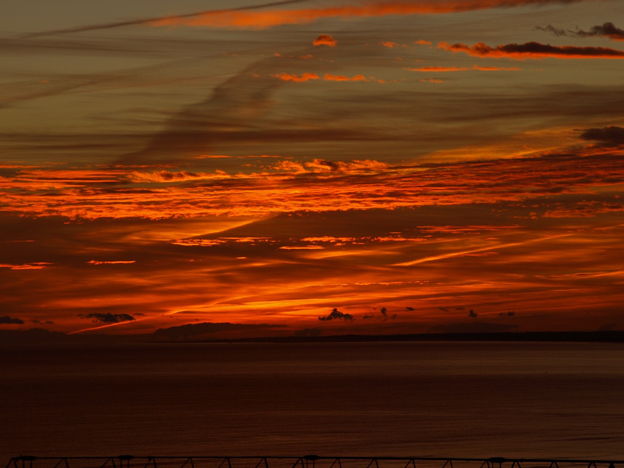 sunset algarve portugal free photo