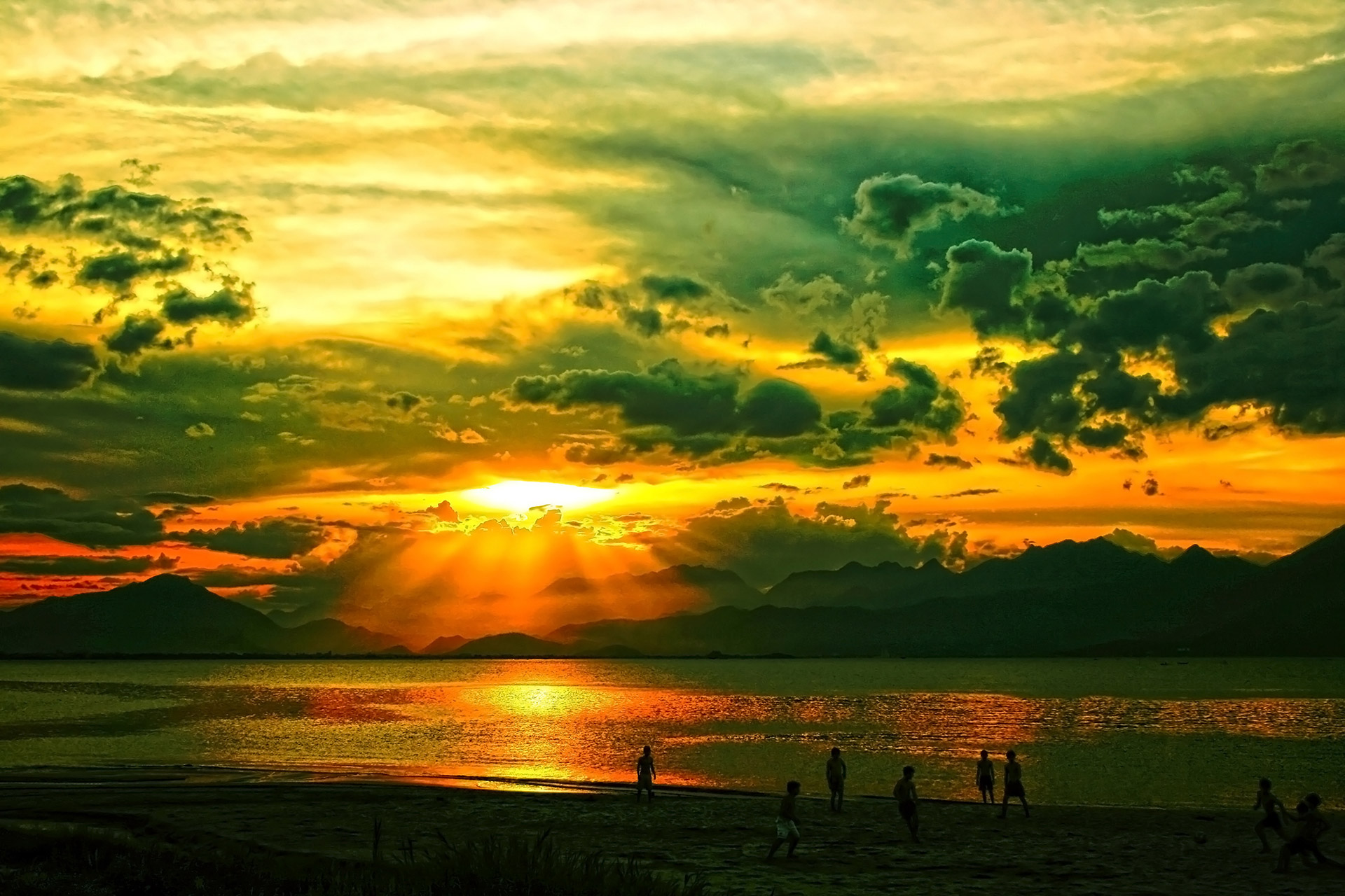 sunset sundown da nang bay free photo