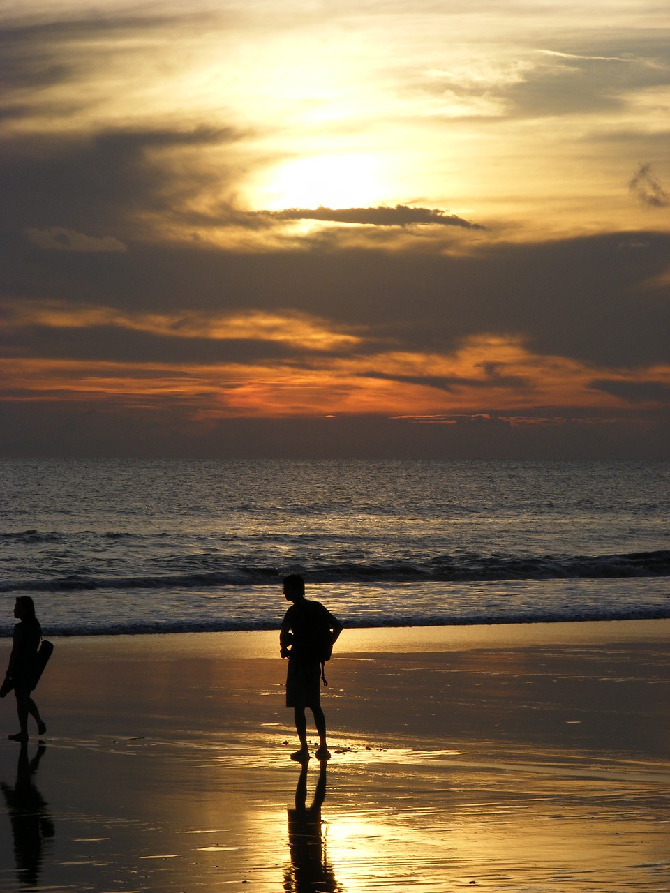 sunset bali beach free photo