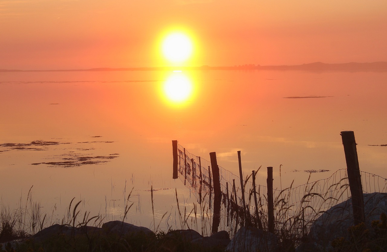 sunset ocean sun free photo