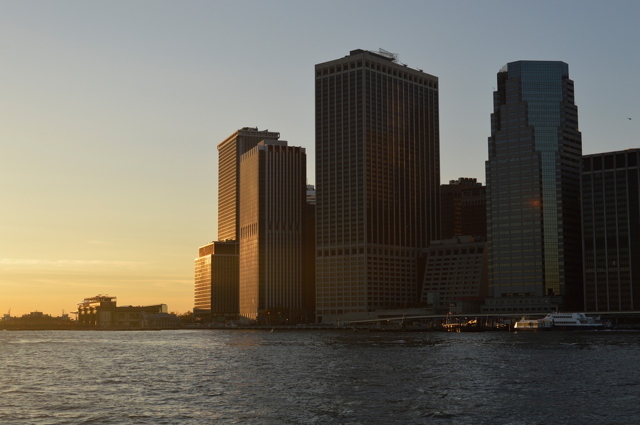 sunset skyline new york free photo