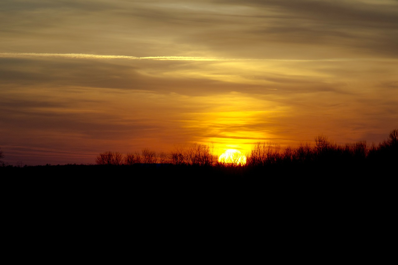 sunset warm clouds free photo