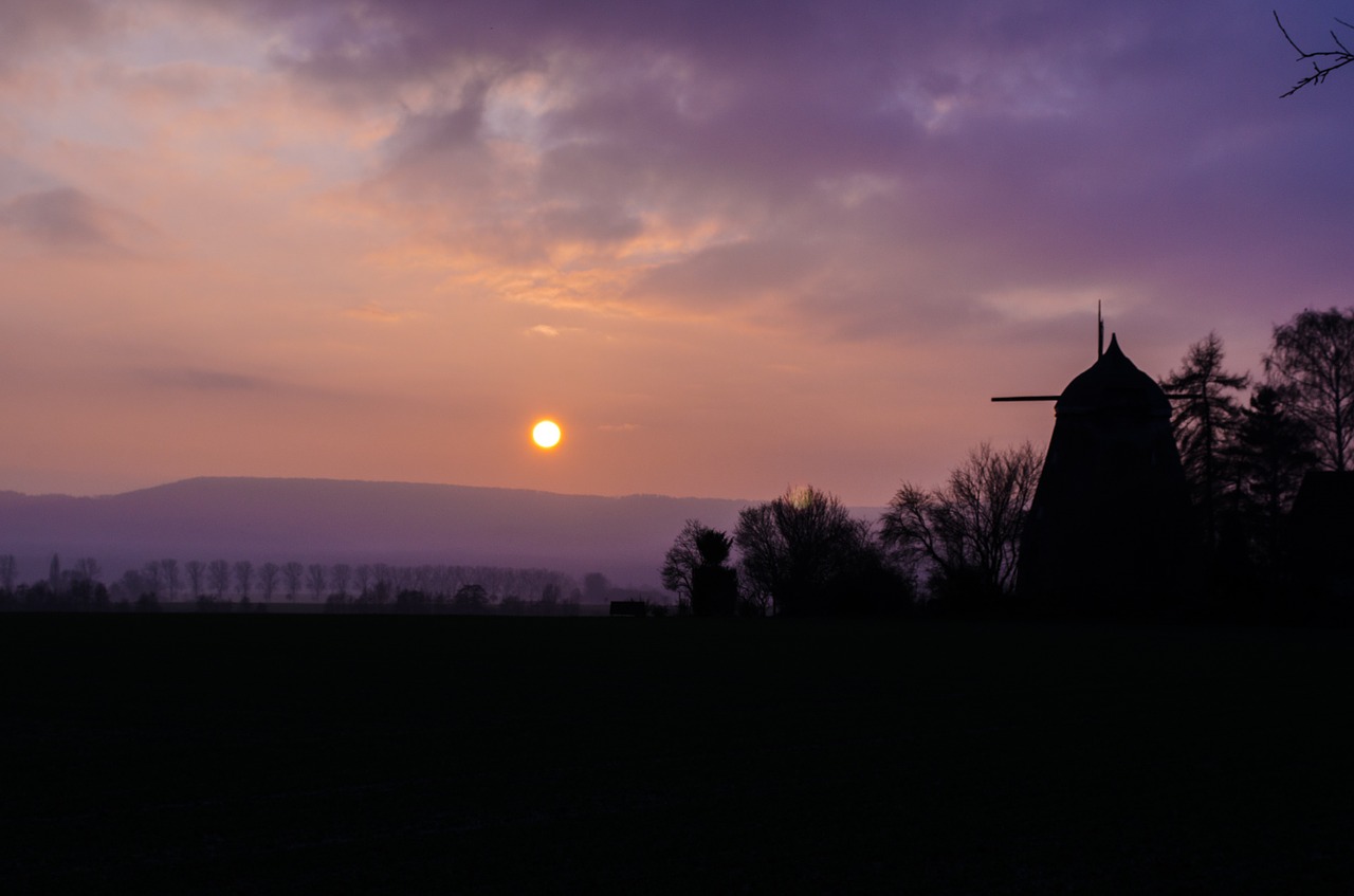 sunset mill sun free photo