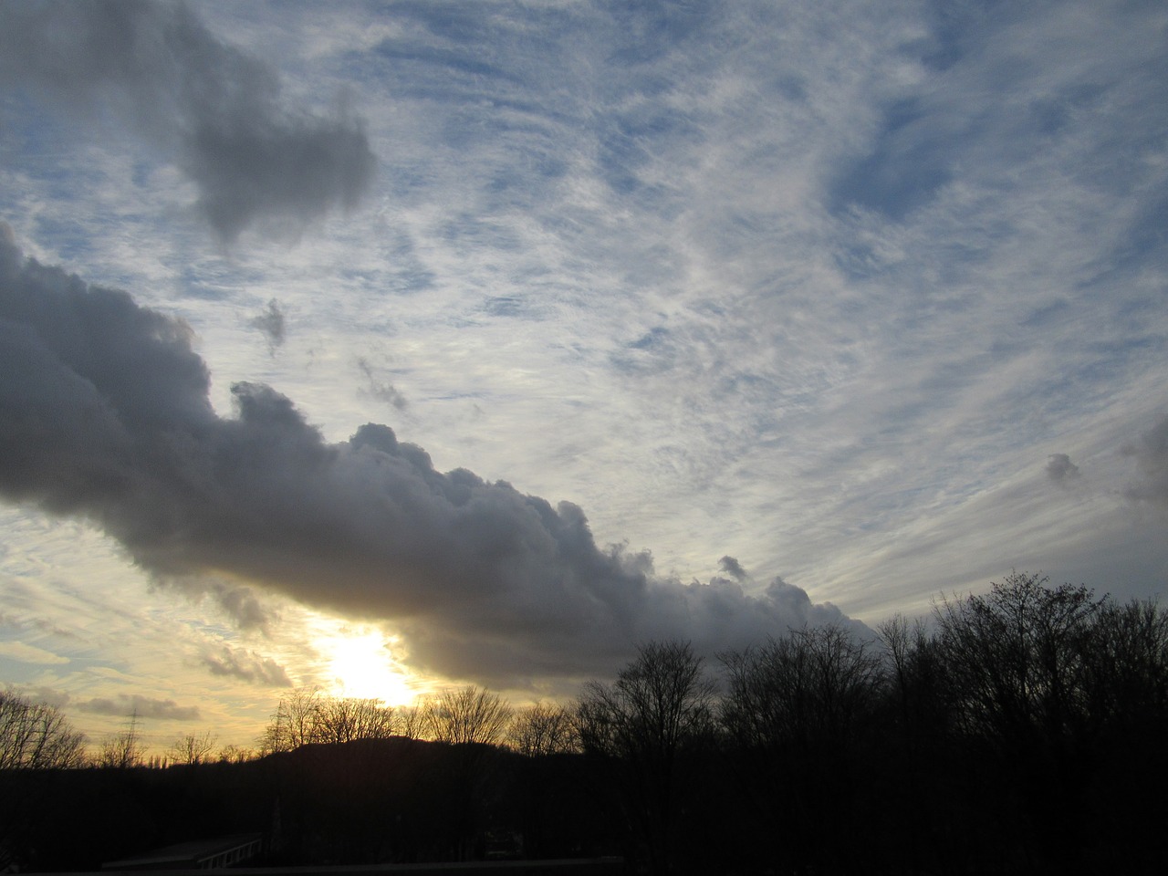 sunset evening sky free photo