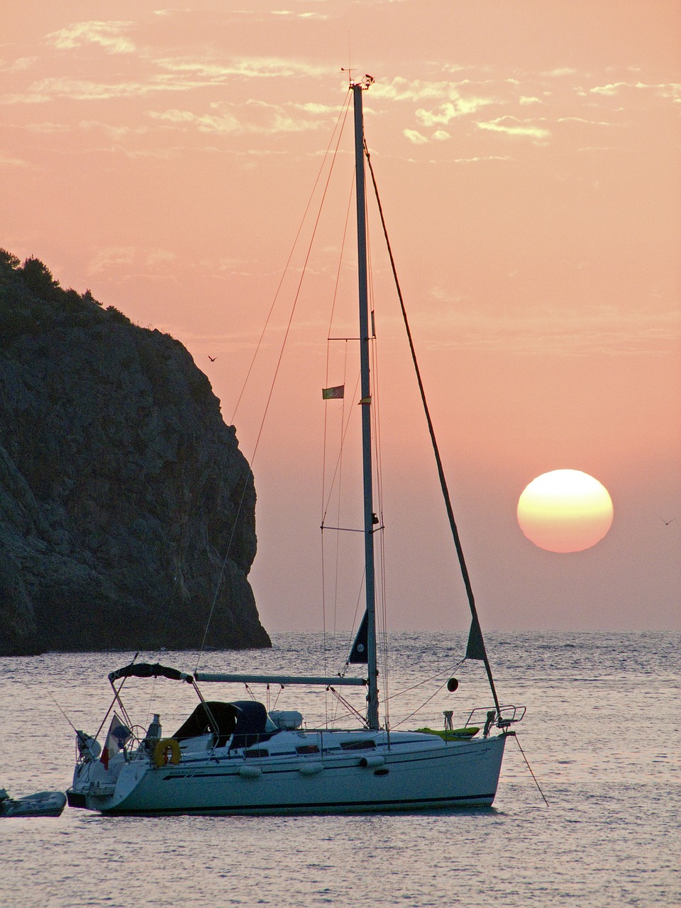 sunset mallorca sea free photo