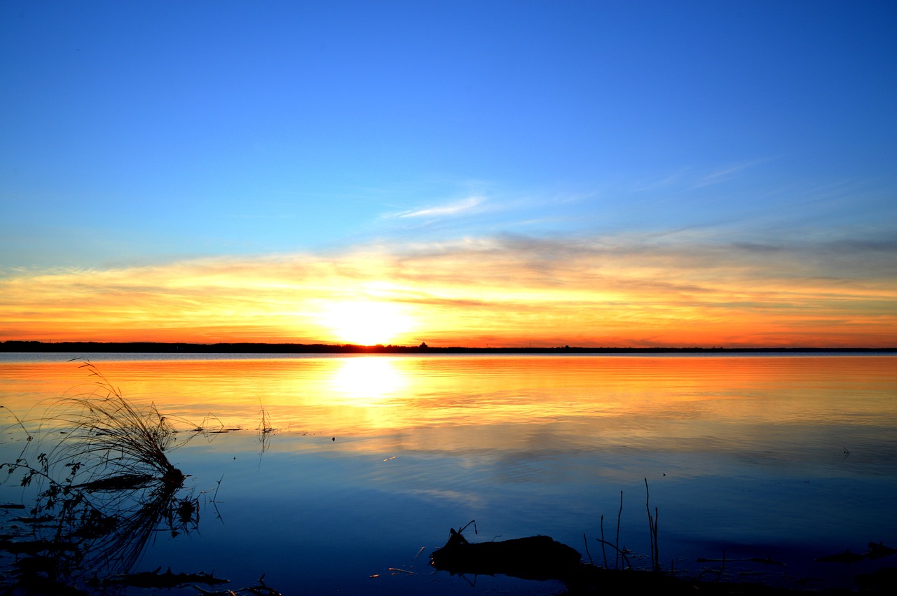 sunset abendstimmung afterglow free photo