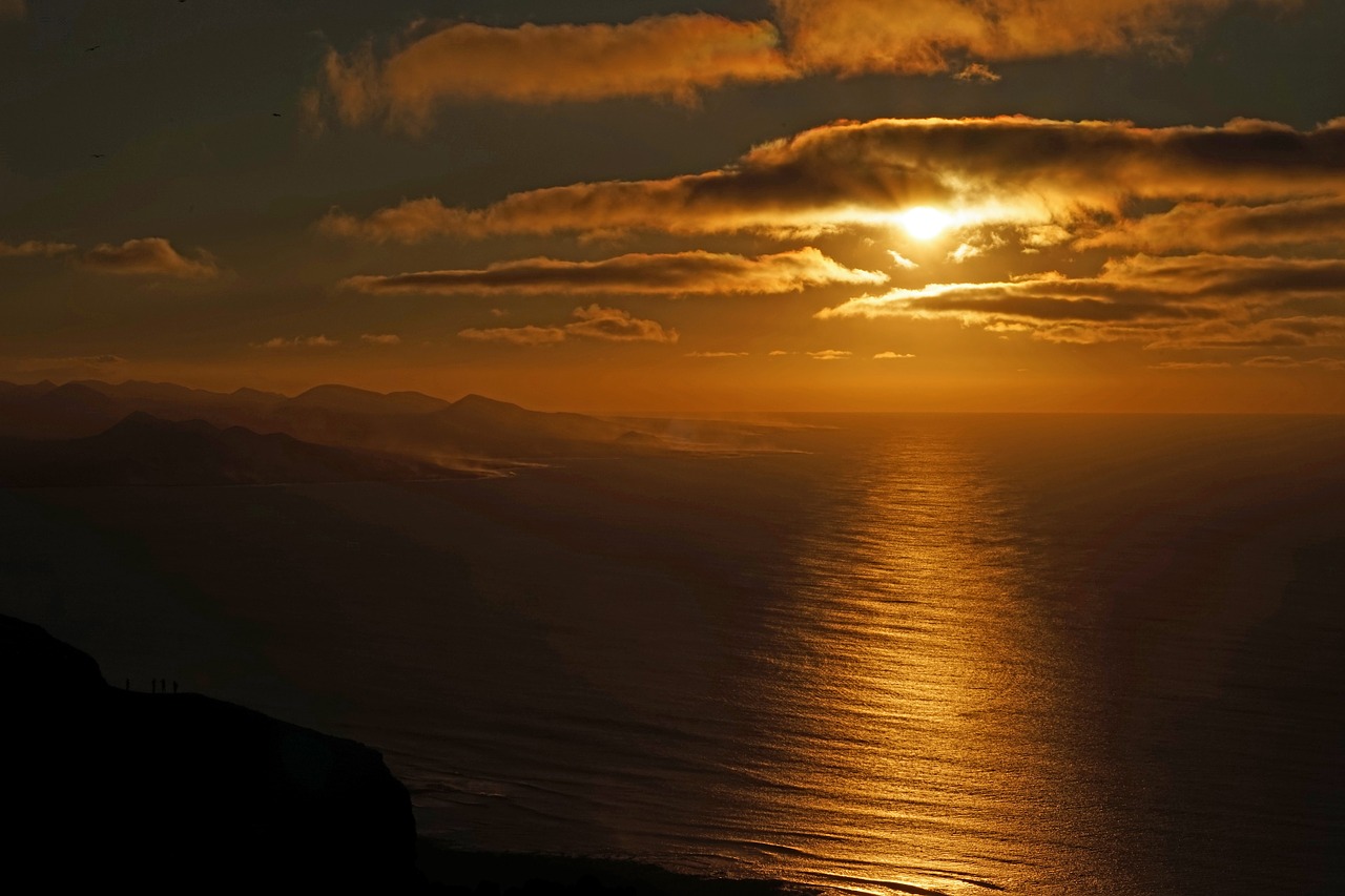 sunset lanzarote mirador del rio free photo