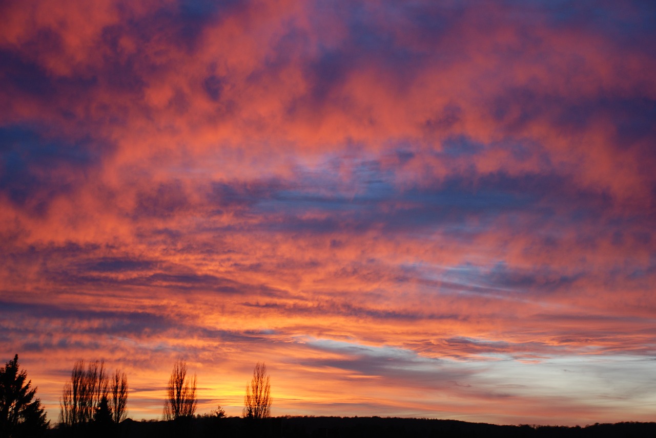 sunset afterglow abendstimmung free photo