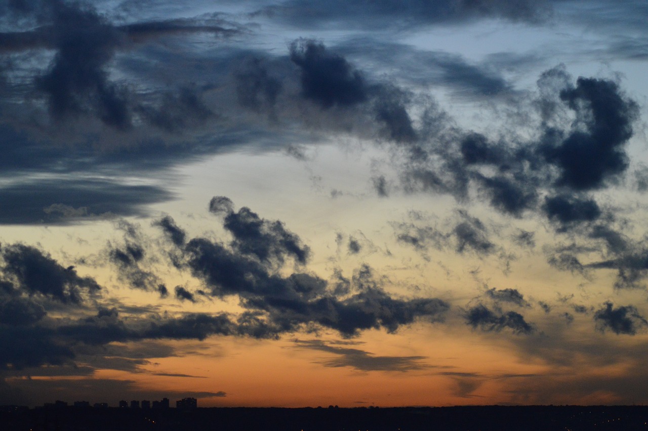 sunset sky clouds free photo