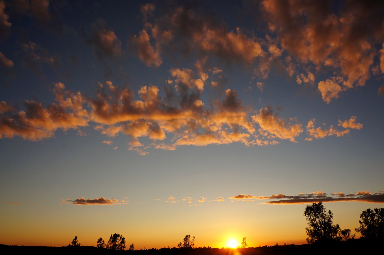 sunset clouds sun free photo