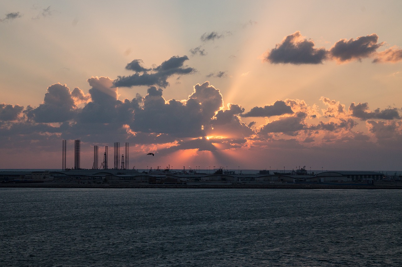 sunset dubai clouds free photo