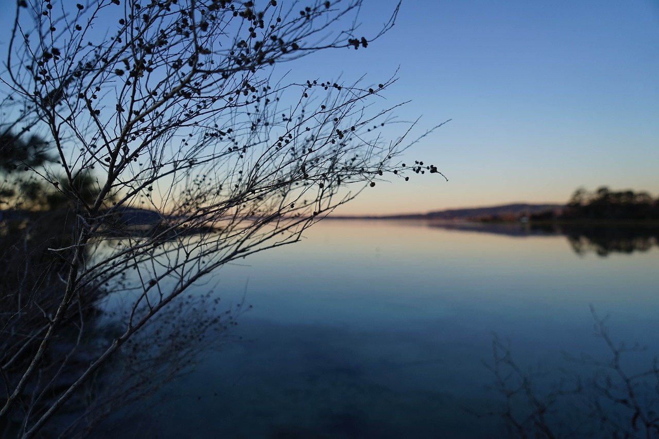 sunset lake new zealand free photo