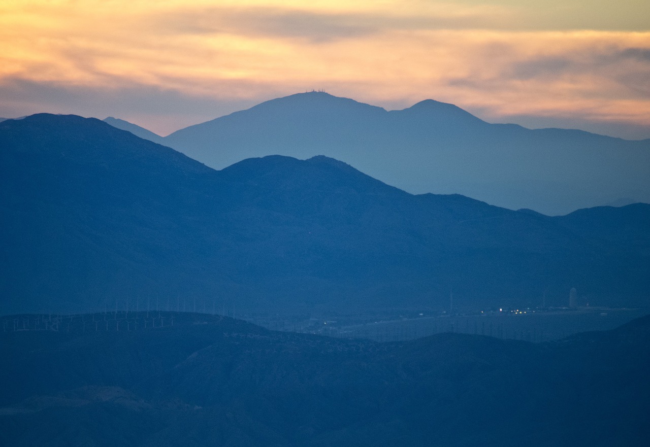 sunset mountains landscape free photo