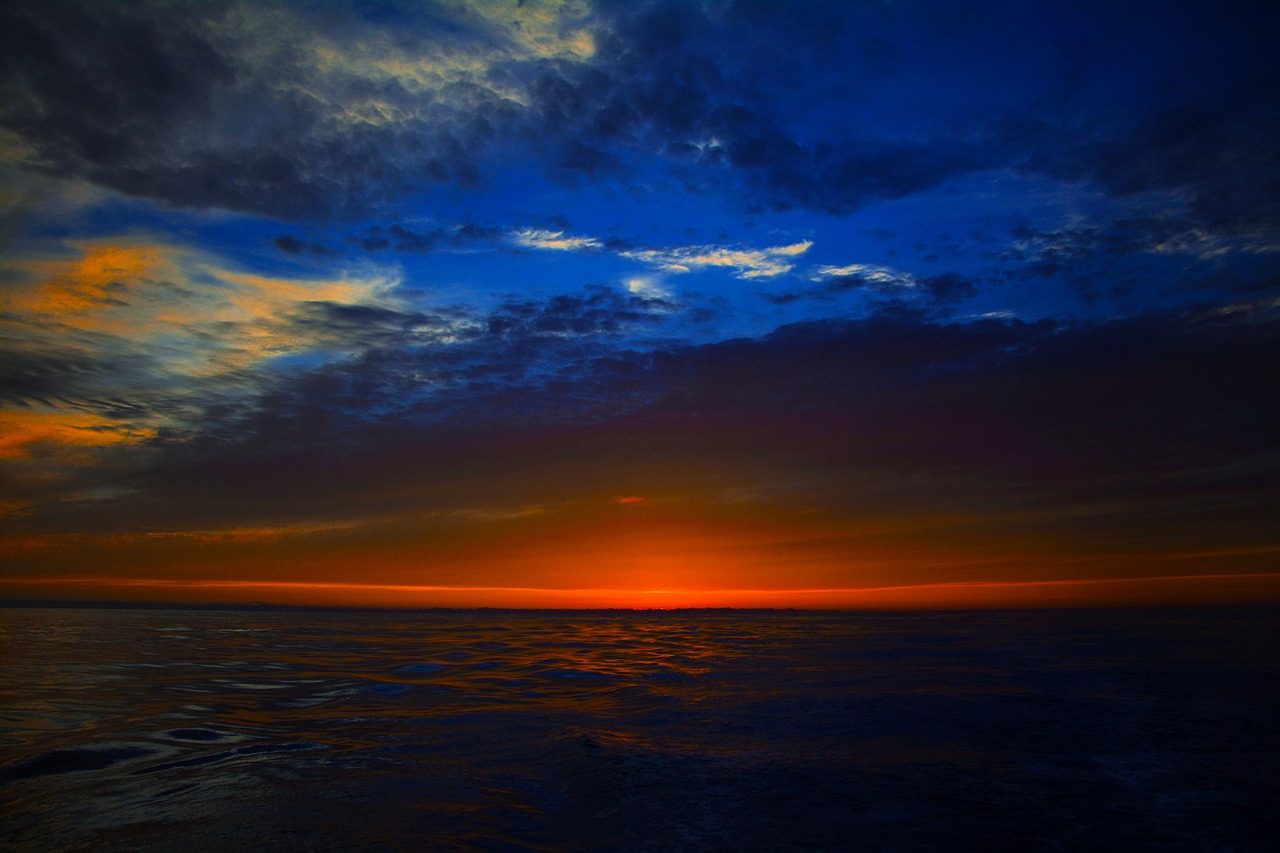 sunset nishishita sea free photo