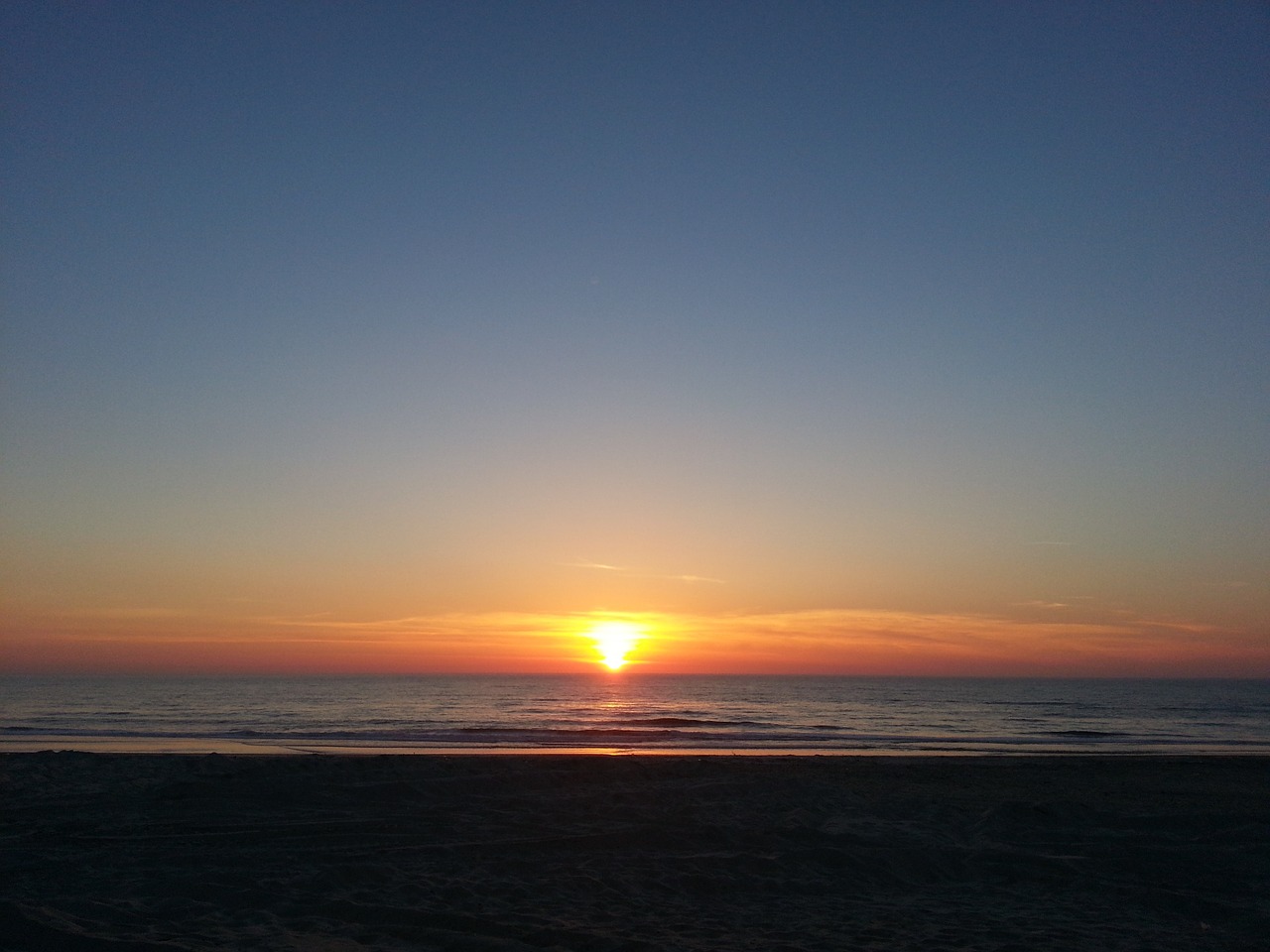 sunset beach portugal free photo