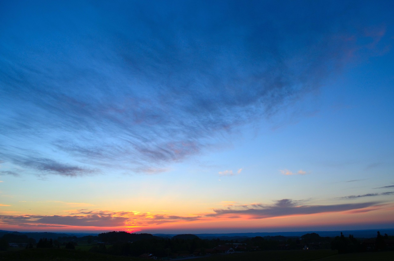 sunset bavaria sky free photo
