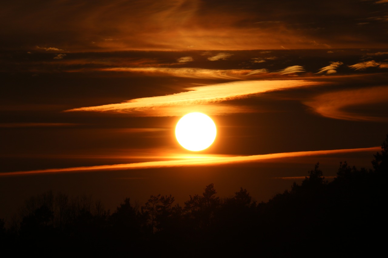 sunset abendstimmung sky free photo