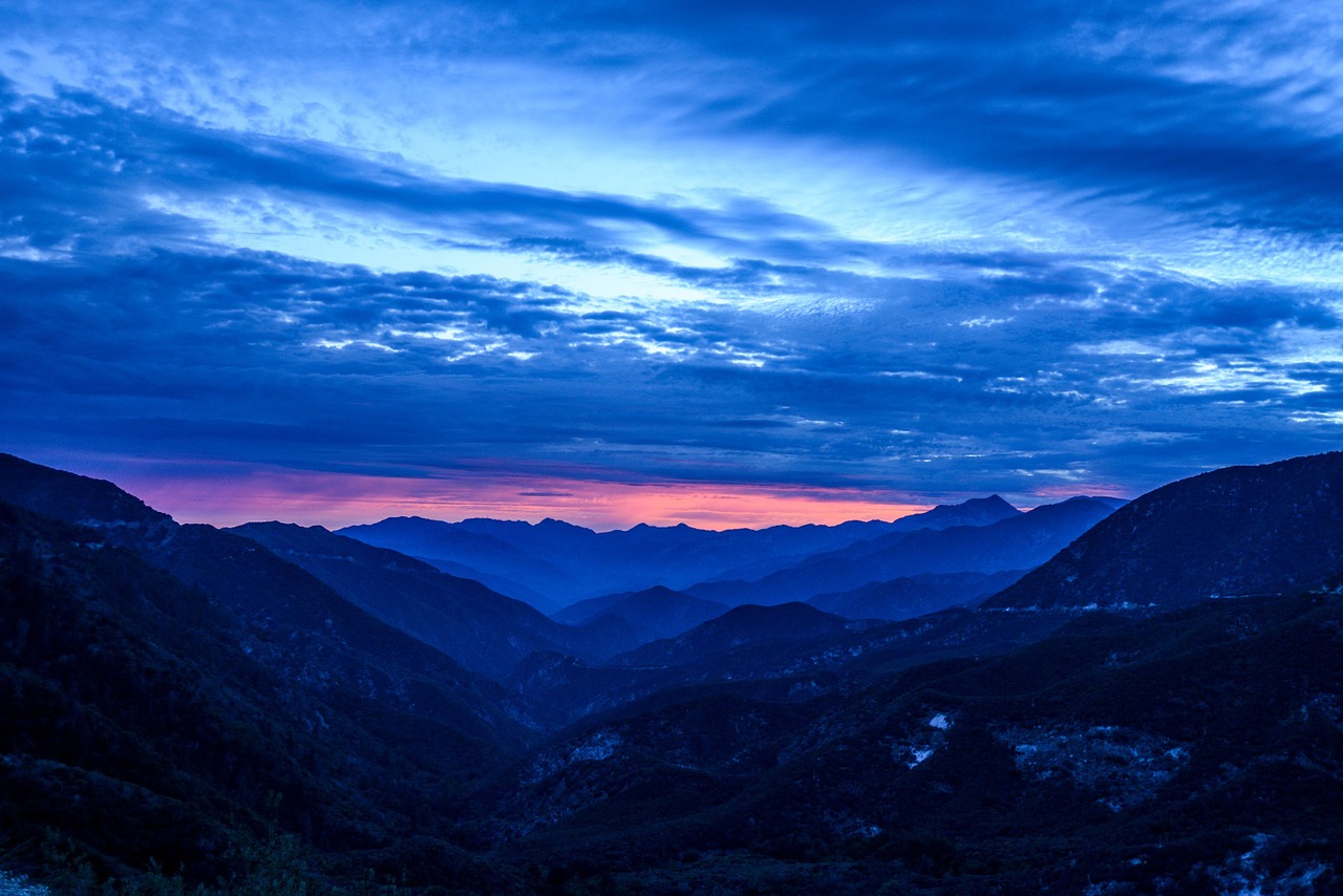 sunset landscape mountains free photo