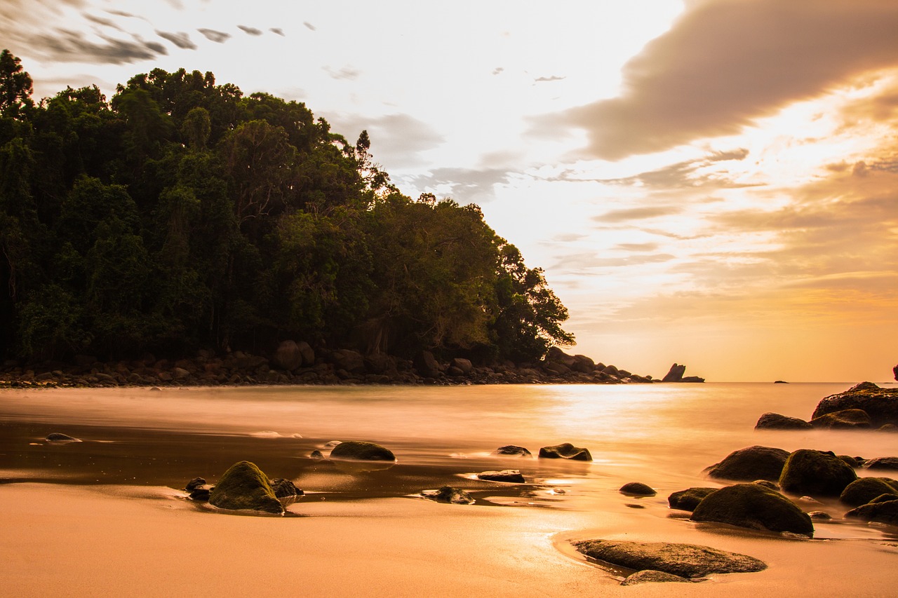 sunset sea wave free photo