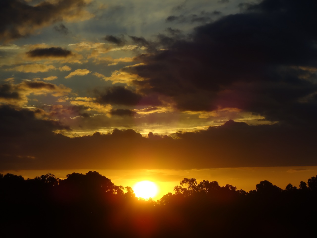 sunset gold end of the day free photo