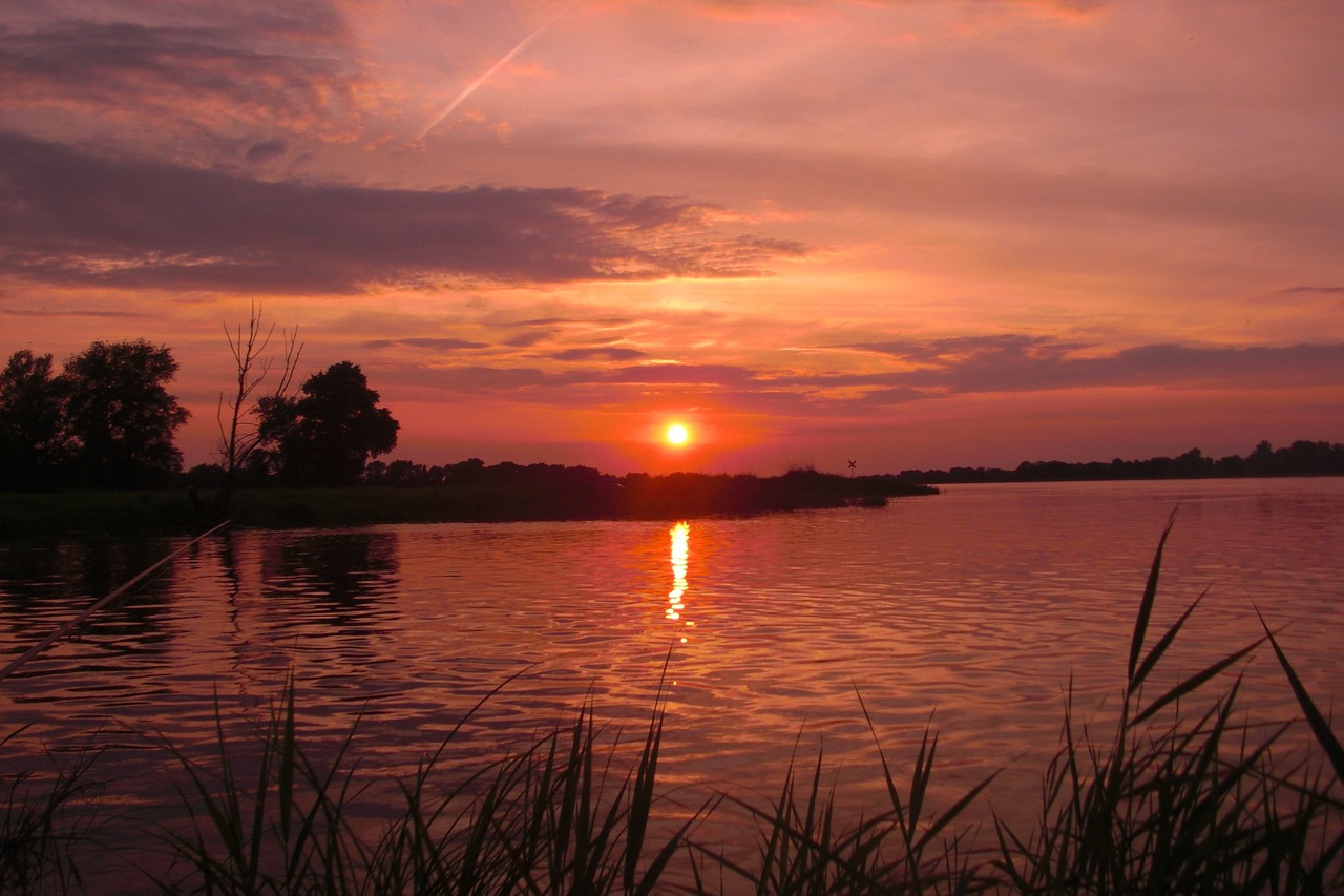 sunset red abendstimmung free photo