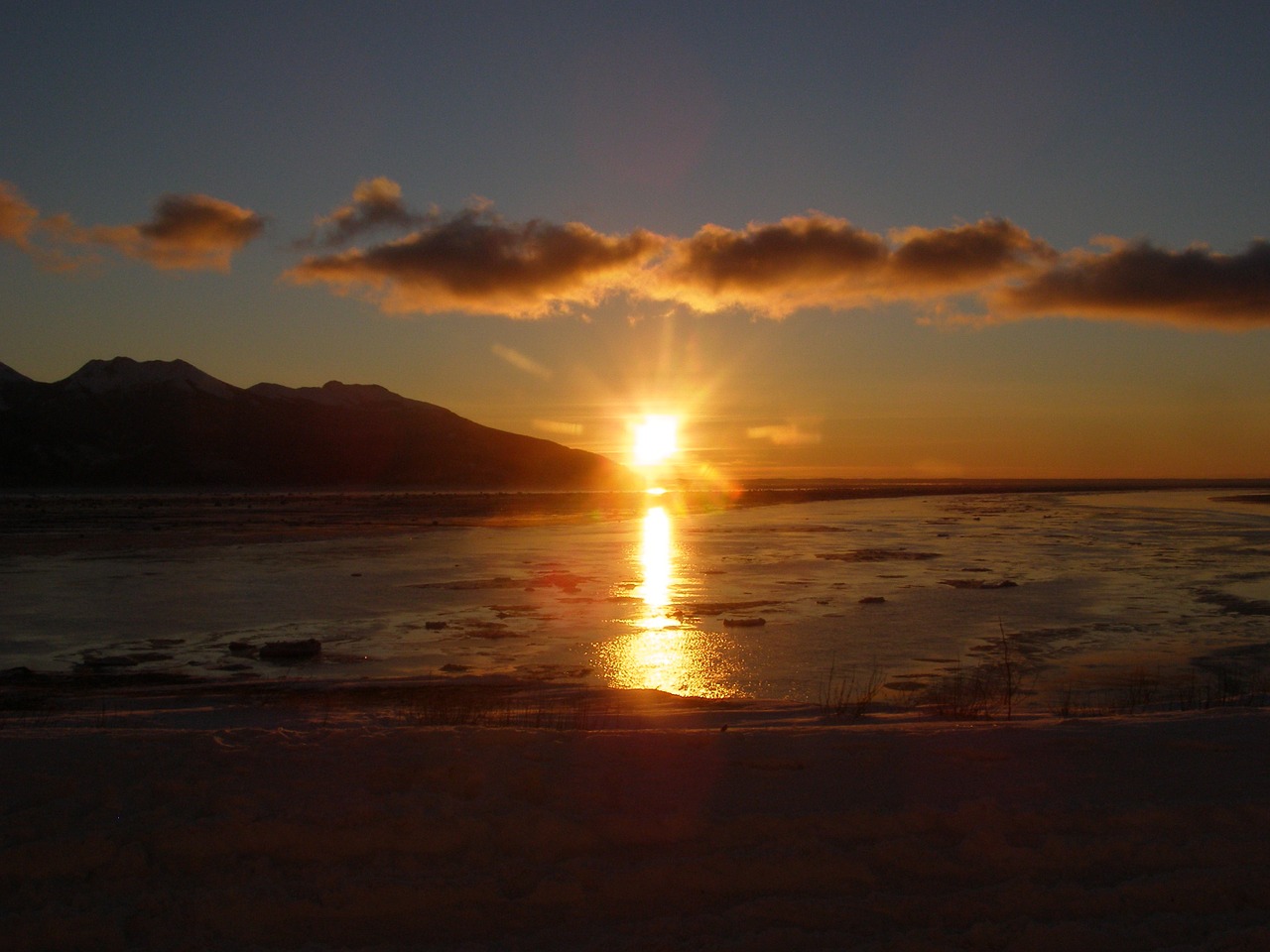sunset anchorage alaska free photo
