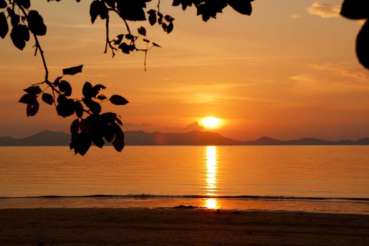 sunset sea mallorca free photo