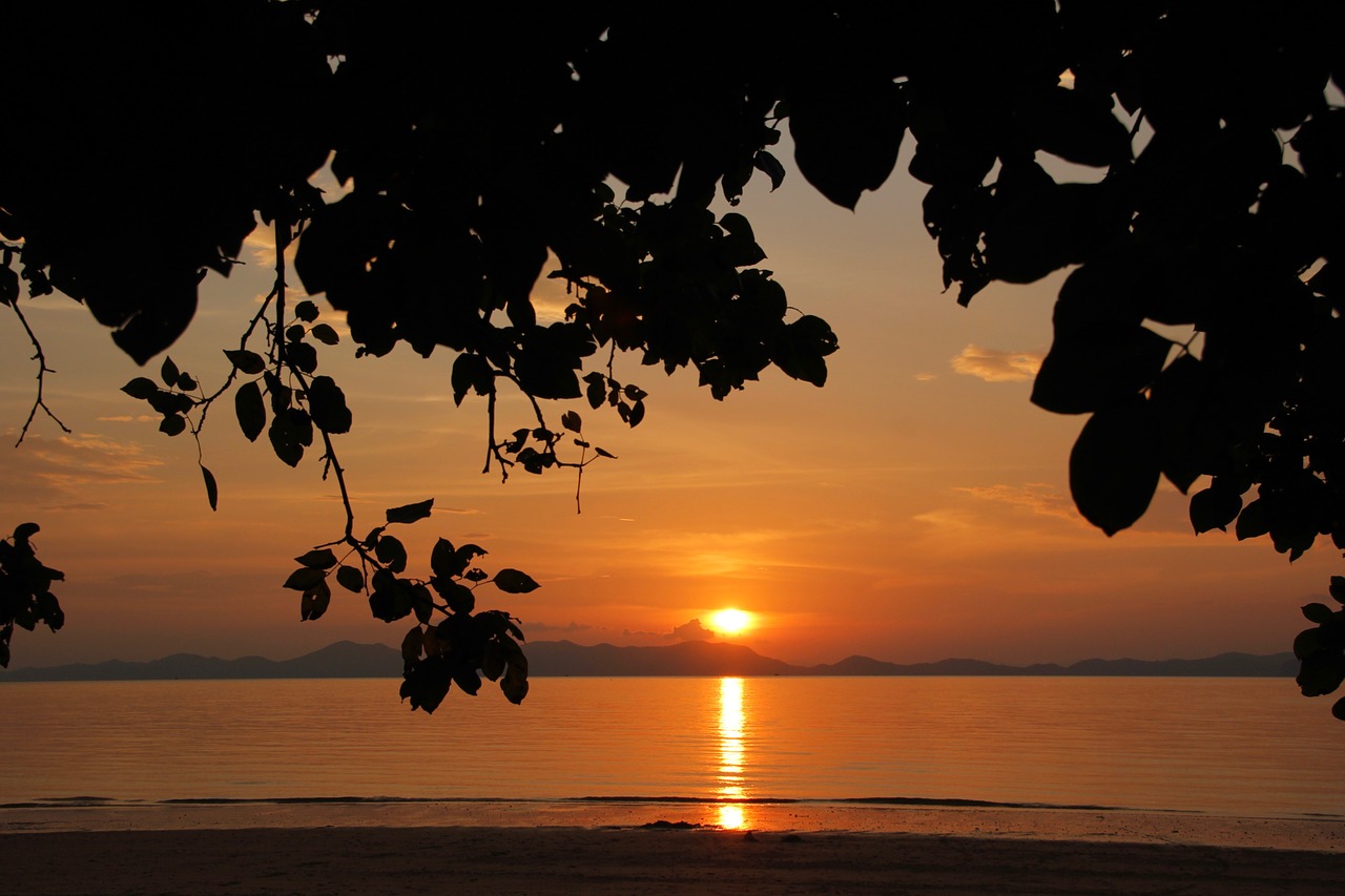 sunset sea mallorca free photo