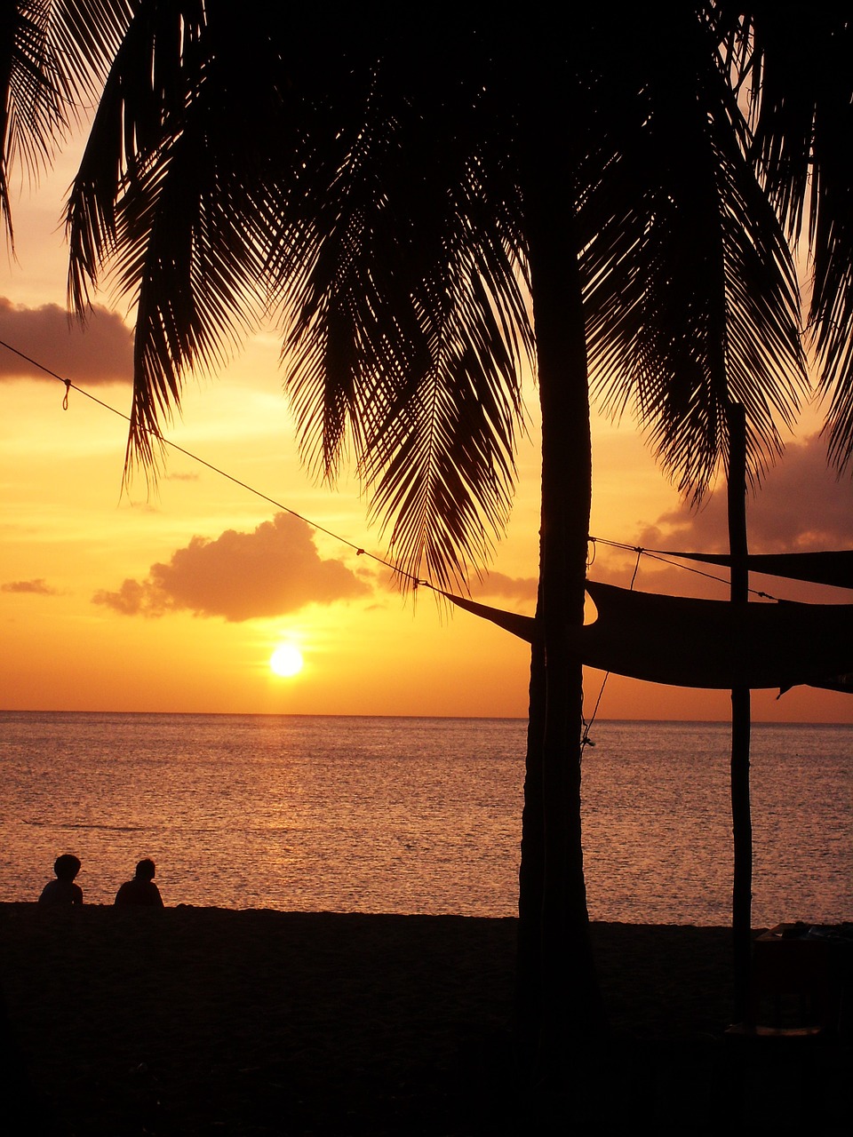 sunset beach guadeloupe free photo