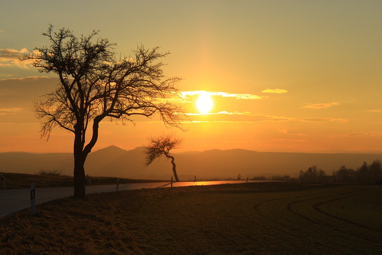 sunset light abendstimmung free photo