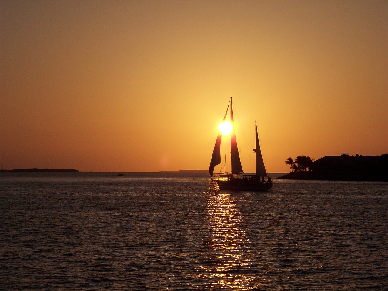 sunset key west ocean free photo