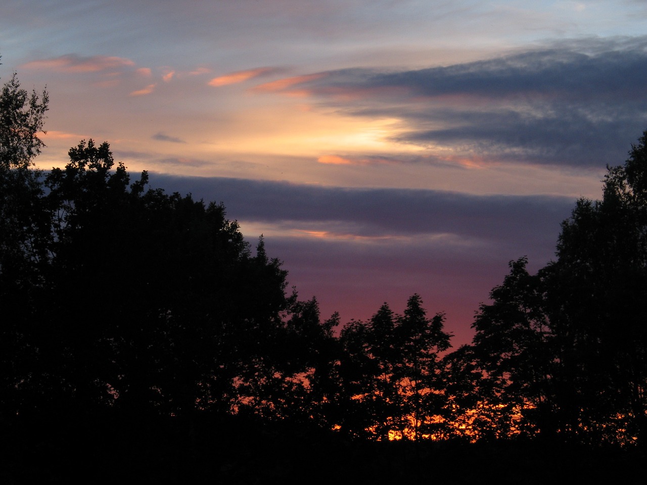 sunset clouds summer free photo