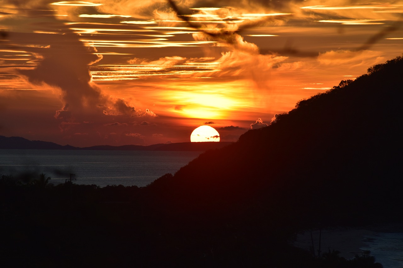 sunset tortola caribbean free photo