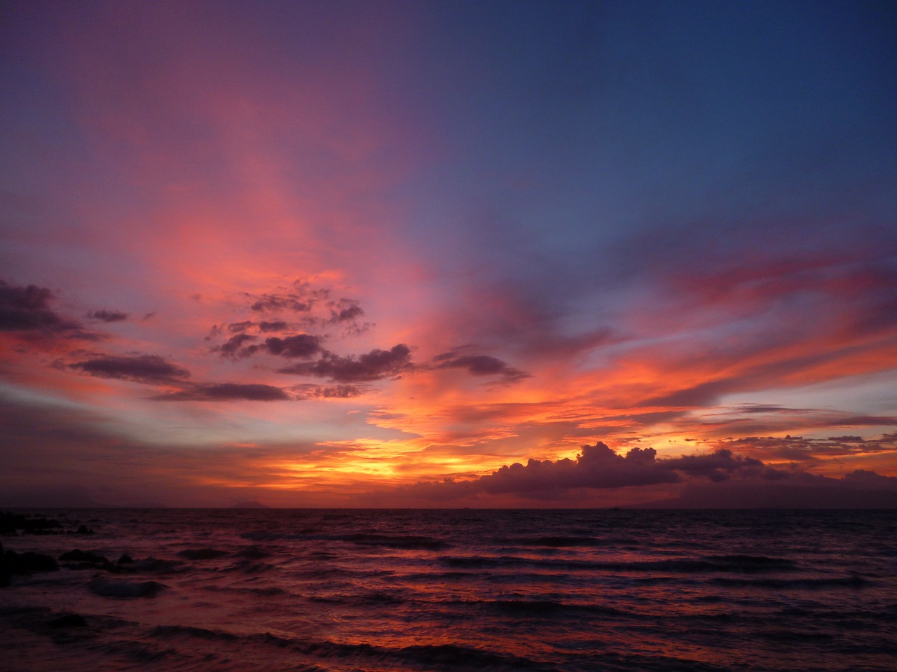 sunset sea landscape free photo