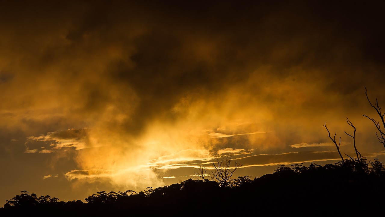 sunset sky clouds free photo