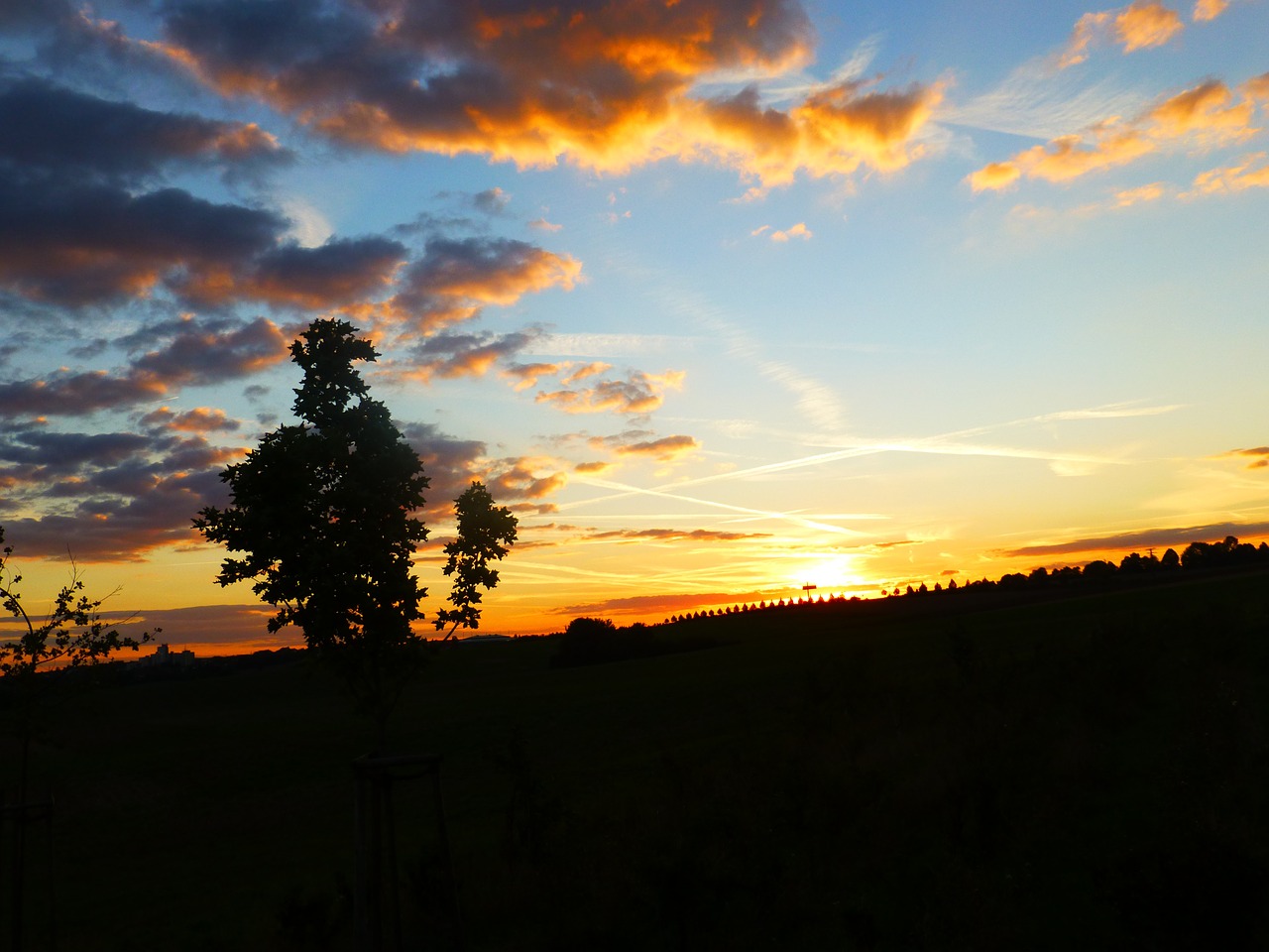 sunset evening evening sky free photo