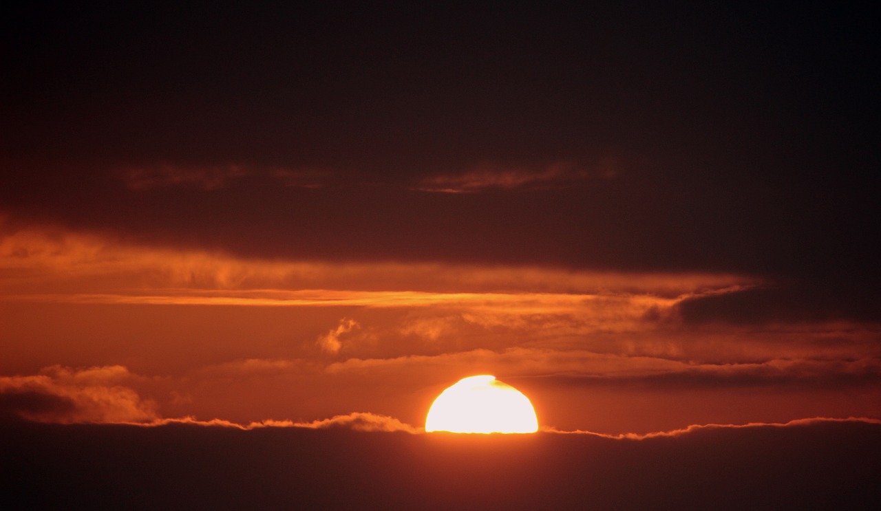 sunset afterglow evening sky free photo