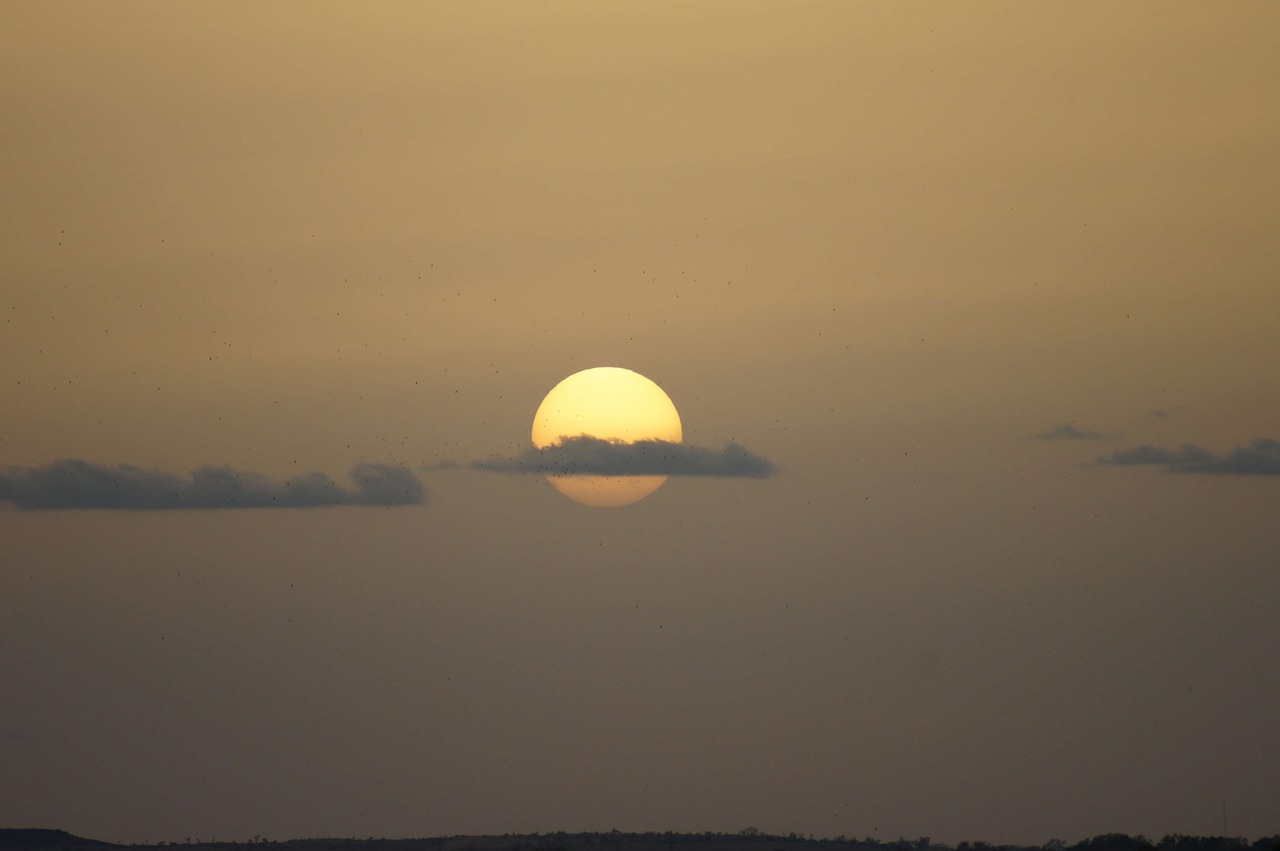 sunset sun clouds free photo