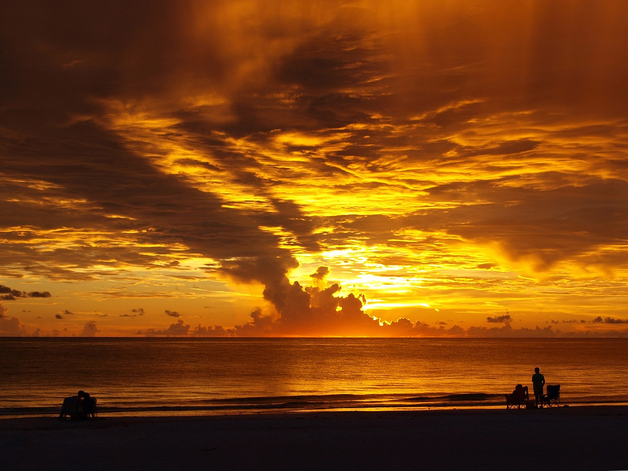 sunset indian shore beach free photo