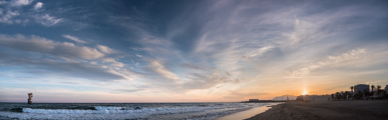 sunset cable beach marbella free photo