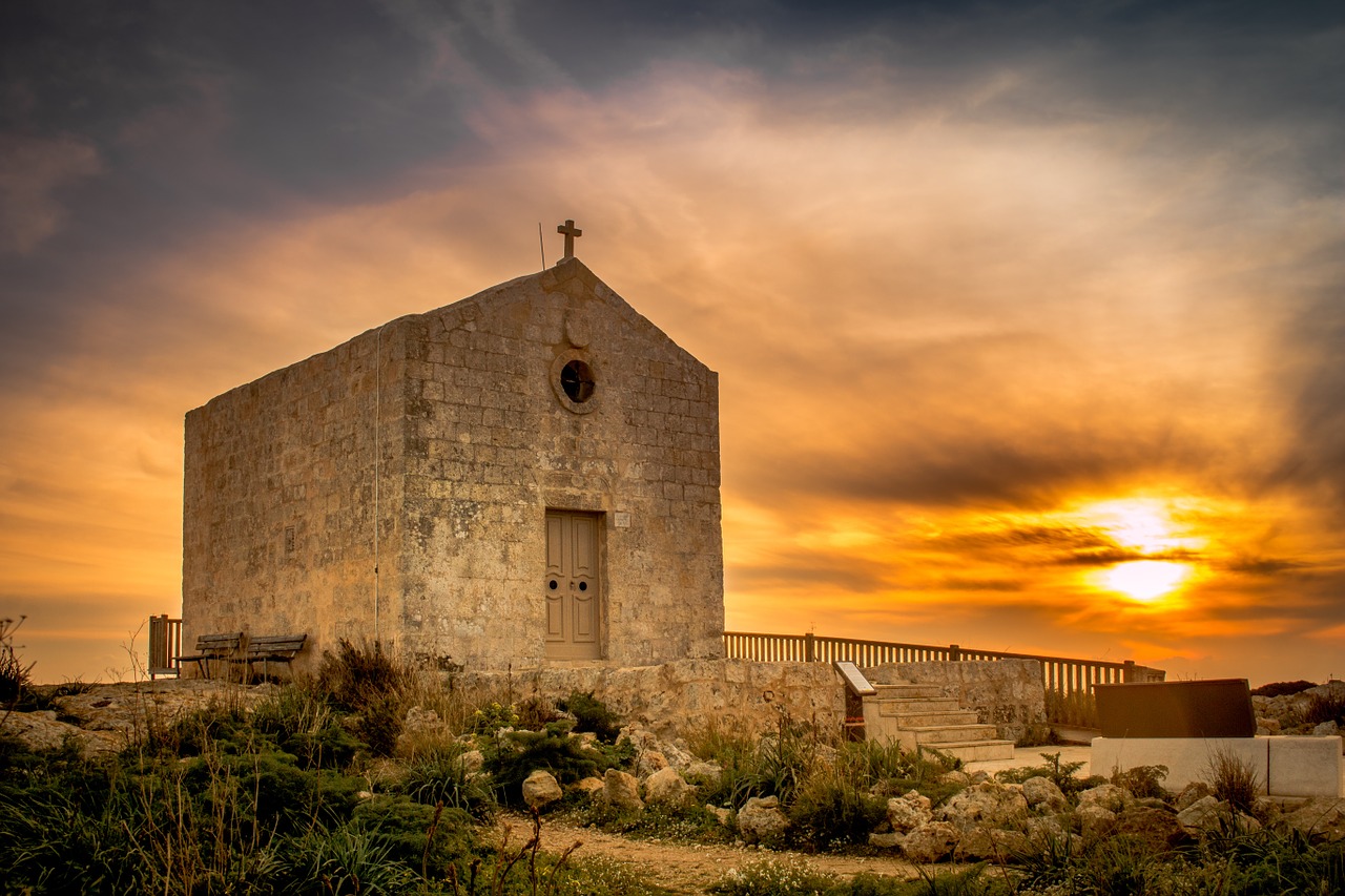 sunset sunrise cross free photo