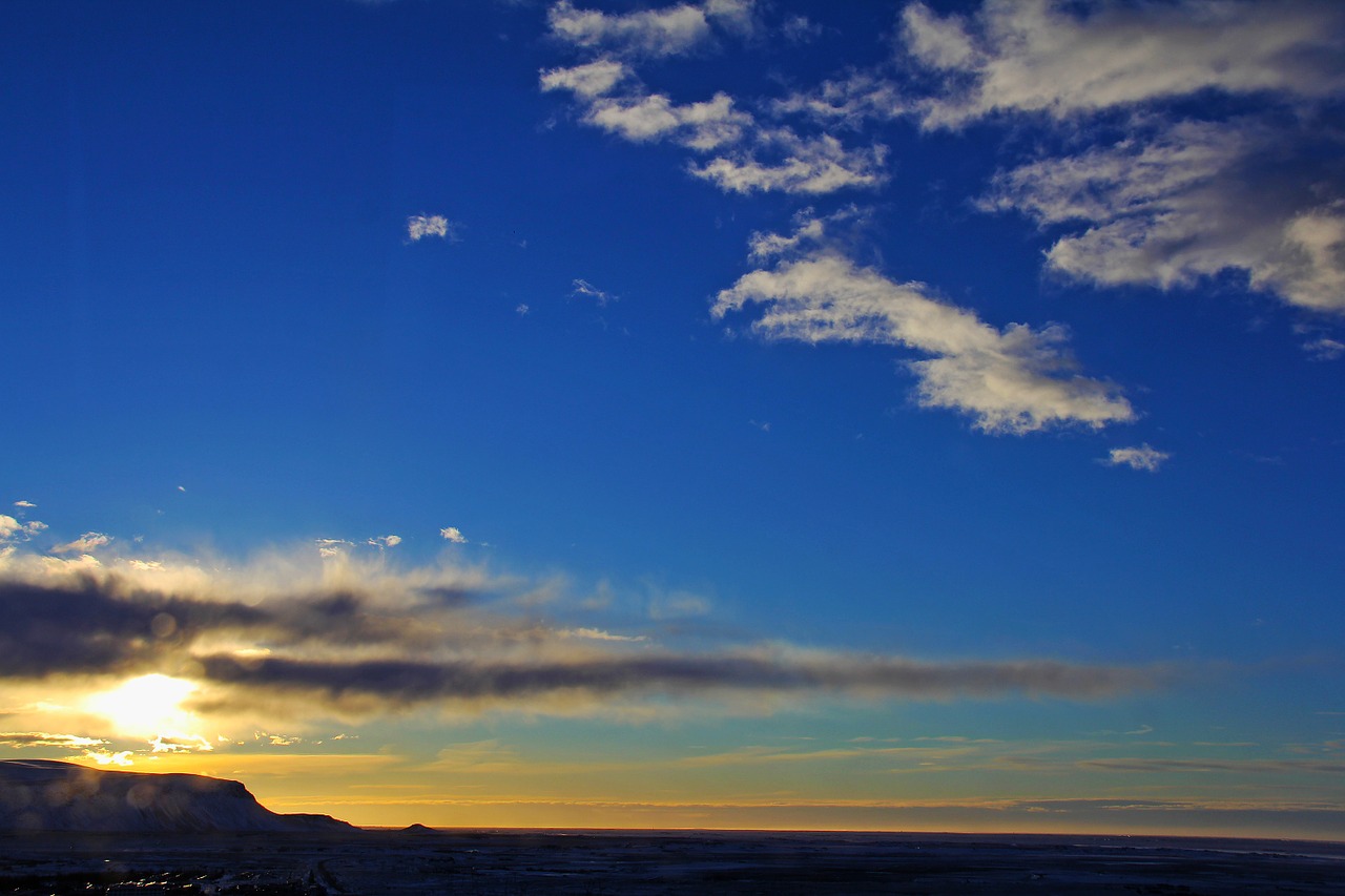 sunset orange blue sky free photo