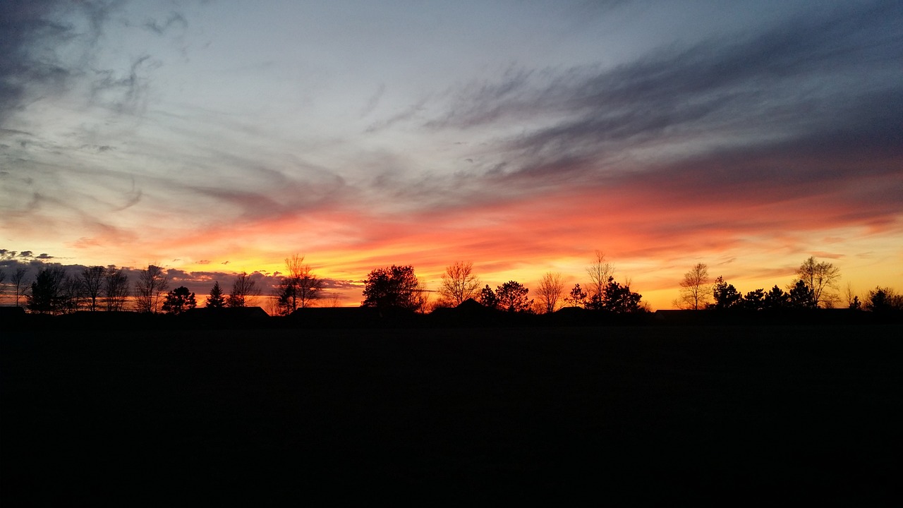 sunset sky evening free photo