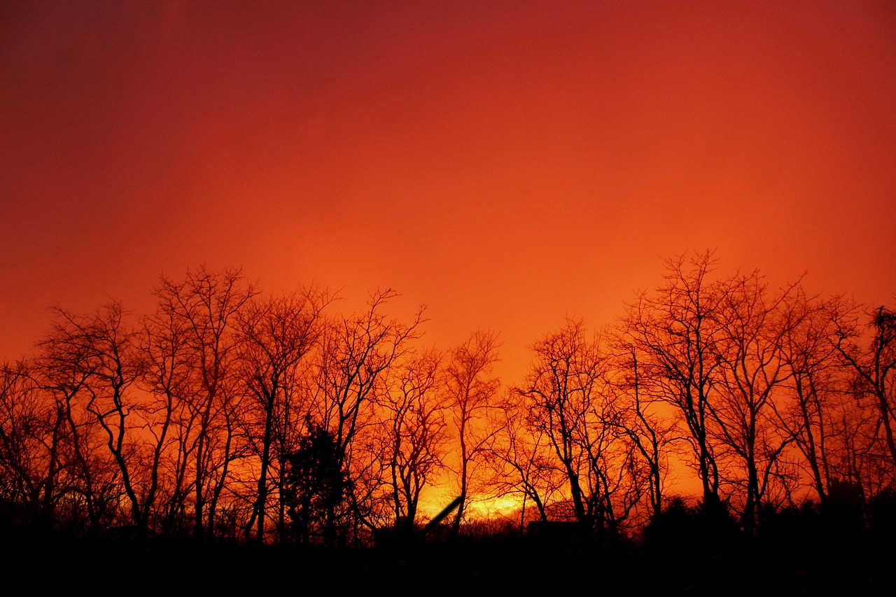 sunset thunderstorm clouds free photo