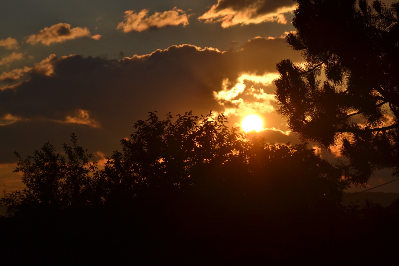 sunset sky coast free photo