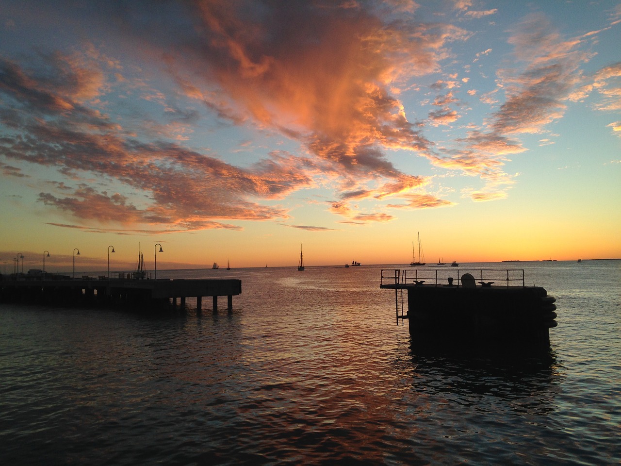 sunset key west florida free photo