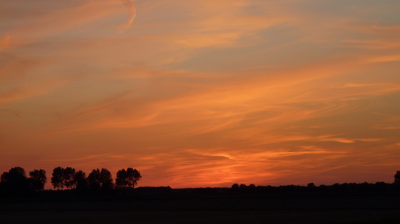 sunset afterglow evening sky free photo